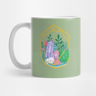 Pastel Goth Terrarium Crystals & Succulents Mug